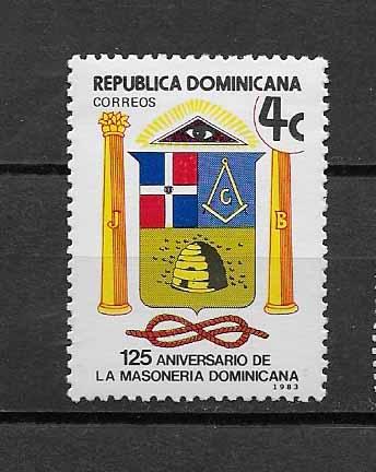 DOMINICAN REPUBLIC STAMP MOG MASONERIA DOM. 1983.#AA10