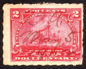 1898, US 2c, Documentary, Used, Sc R164