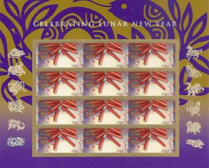 ​USA #4726 Year of the Snake Lunar New Year  forever sheet of 12  MNH