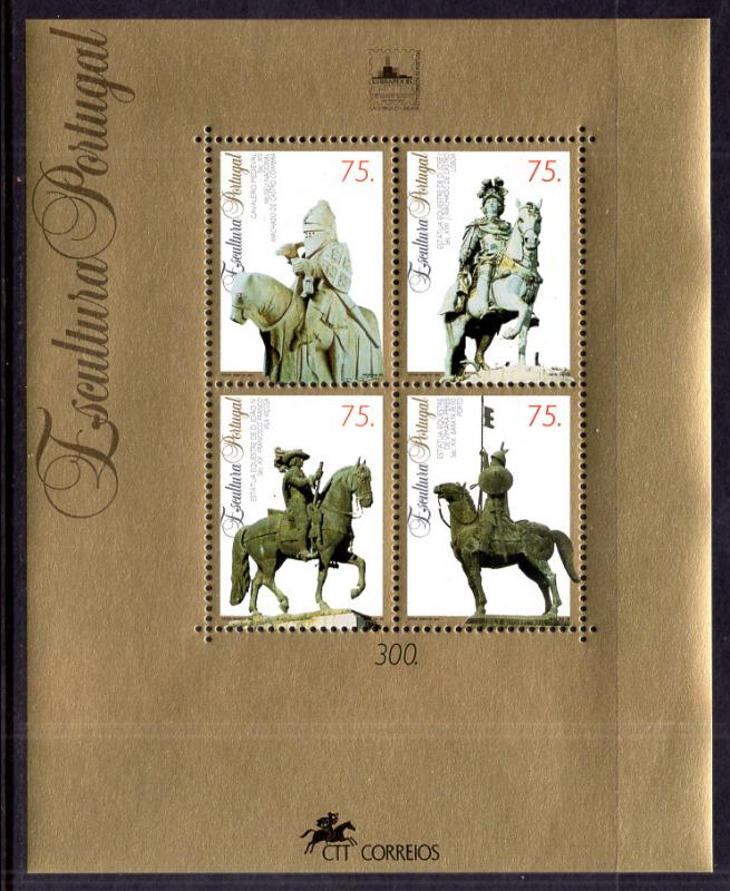 Portugal 2073 Horse Statues Souvenir Sheet MNH VF