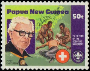 Papua New Guinea #554-557, Complete Set(4), 1982, Boy Scouts, Never Hinged