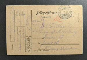 1916 WWI Germany Feldpost Postcard Cover