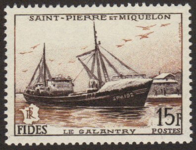 St Pierre et Miquelon #350 MNH boat