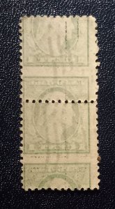 US Scott #498 Used Pair / Error Printed on Reverse / Both Sides VF 1917