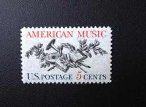 Scott #1252 American Music, MINT, VF, NH