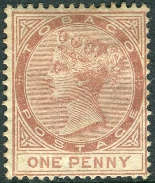 TOBAGO-1880 1d Venetian Red.  A mounted mint example Sg 9