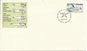 1982 Canada FDC Sc 970 - Bush Aircraft - de Havilland Canada Beaver