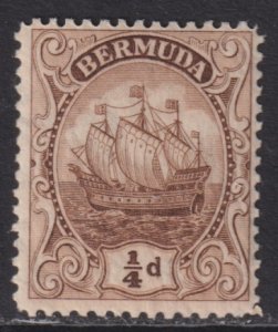 1928 Bermuda Caravel ¼ pence issue Wmk 4 MLH Sc# 81 CV $1.90