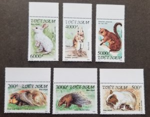 *FREE SHIP Vietnam Rodents 1992 Rabbit Porcupine Rat Squirrel (stamp margin MNH