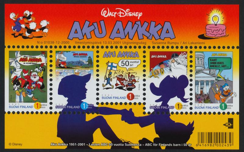 Finland 1150 MNH Disney, Cartoons, Comics