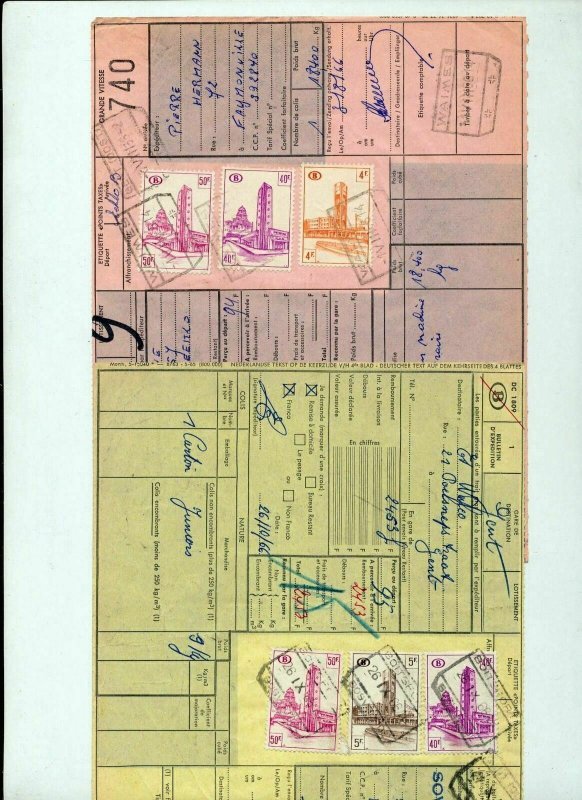 Belgium 1960s Railway Parcel Revenue Documents x 27 (ZZ1522