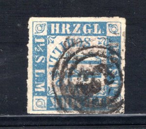 Schleswig-Holstein #18 Used 133 Segeberg postmark, VF  CV $20.00  ...  5570042