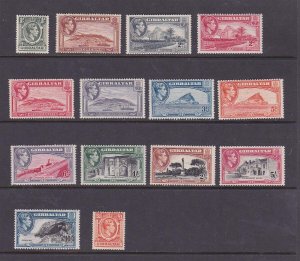 Gibraltar 1939 Sc 107-118 KGVI set MH/MNH