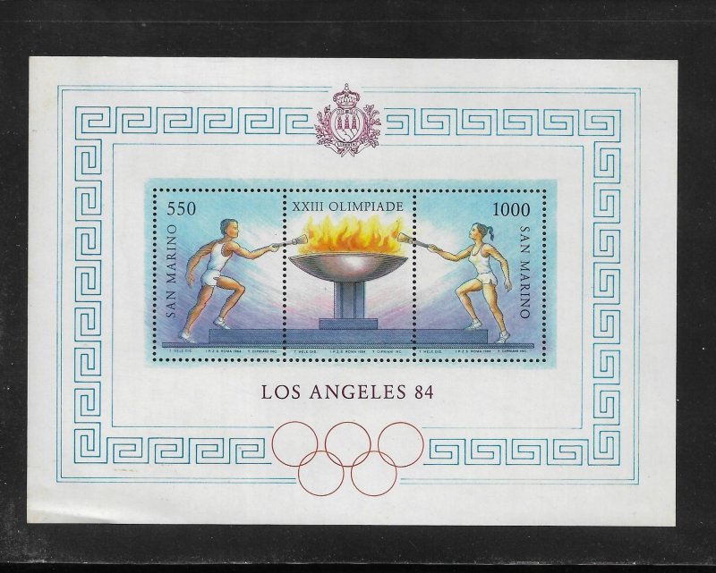 San Marino Stamps: 1984 Summer Olympics #1068; Souvenir Sheet/2 + Label; MNH