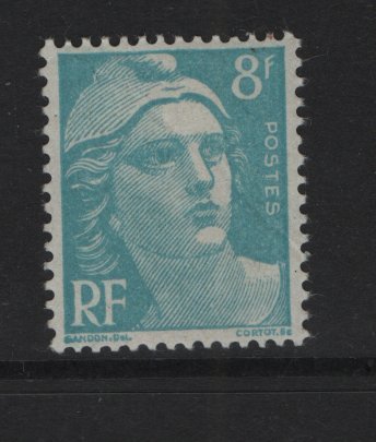 France   #599 MNH  1948 Marianne 8fr blue