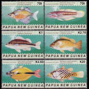 PAPUA NEW GUINEA 2004 - Scott# 1099-104 Fish Set of 6 NH