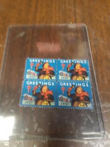 1937 Christmas Seal Block NH