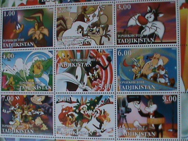 TAJIKISTAN-2002 DISNEY CARTOON-FAMOUS MOVIE- MERRY CHRISTMAS- MNH-SHEET VF