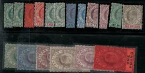Gibraltar 1904-1912SC 49-64,56ba 63 Certificate Mint SCV$ 1821.00 Set