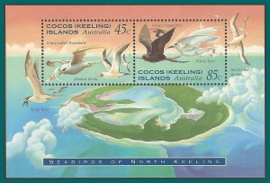 Cocos 1995 Sea Birds, MS MNH 301a,SGMS325