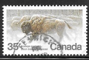 Canada 884: 35c Wood Bison (Bison bison athabascae), used, VF