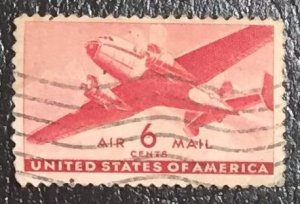US #C25 Used VG - Airmail (thin fault)