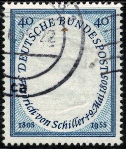 GERMANY 1955 150th DEATH ANNIV of SCHILLER USED (VFU) SG1136 P.14 SUPERB