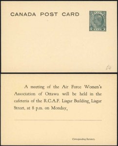 Canada KGVI 1c Postal stationery