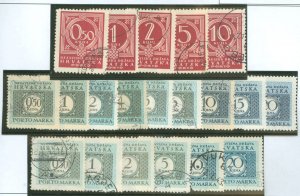 Croatia #J6-J25 Used Single (Complete Set)