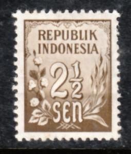 Indonesia 1951 Sc 370 2.5c key value MNH