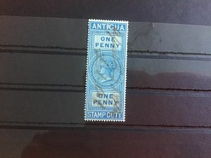 Antigua 1870 BF12 Used One Penny  Stamp Duty Stamp R39500