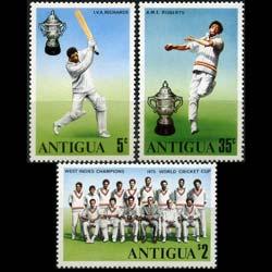 ANTIGUA 1975 - Scott# 402-4 Cricket Set of 3 LH