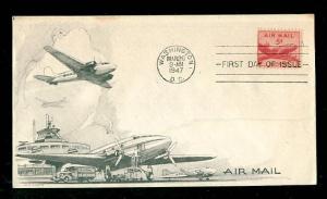 #C33 DC-4 Transport FDC  (Lowry)