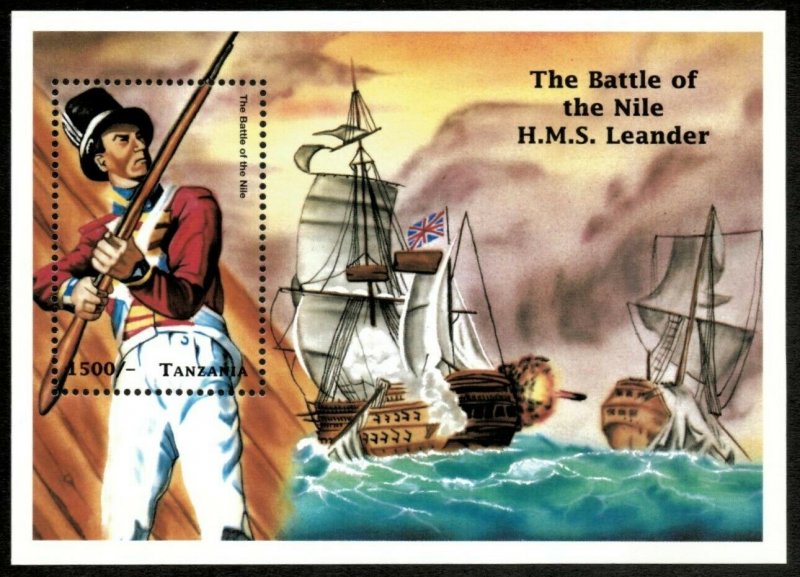 Tanzania 1999 - Battle of the Nile, HMS Leander - Souvenir Sheet - 1938 - MNH