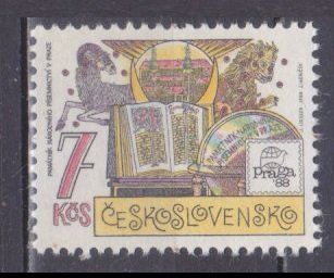 1988 Czechoslovakia 2960 World Exhibition PRAGA'88 2,60 €