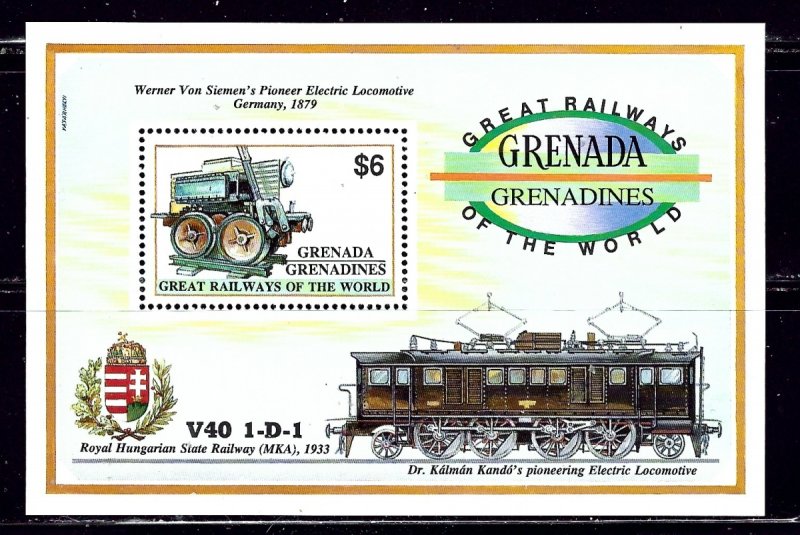 Grenada-Grenadines 1382A MNH 1992 Locomotives    (ap2299)