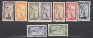 J39761, JL Stamps 1946 jordan set mh #221-9 peace, 1 with light corner crease