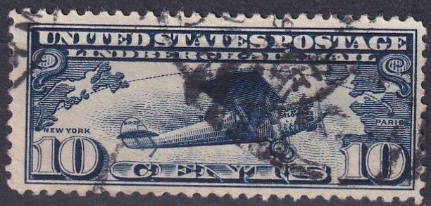 US #C10  F-VF Used  CV $2.50 (K2485)