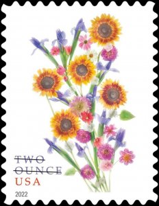 US 5681 Sunflower Bouquet two ounce single (1 stamp) MNH 2022 after March 31