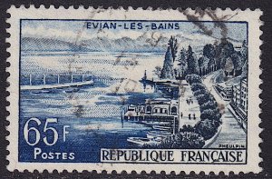 France - 1957 - Scott #856 - used - Évian-les-Bains