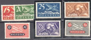 Switzerland #C3 to C9 MINT LH -- 1923-25 Airmail