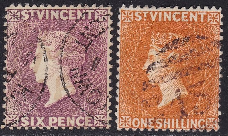 1891 ST. VINCENT - SG n. 57/58 2 USED values
