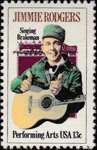 # 1755 MINT NEVER HINGED ( MNH ) JIMMIE RODGERS AND LOCOMOTIVE