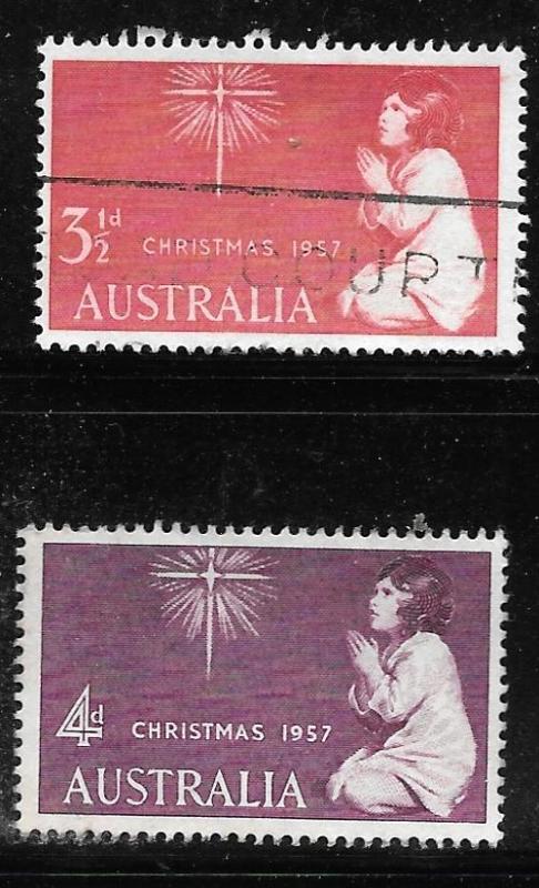 Australia 306-307: Praying child, after a painting by Reynolds, used, VF