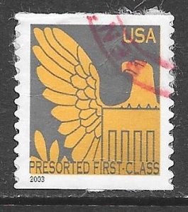 USA 3792: (25c) Eagle, single, used, VF