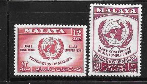 Federation of Malaya 1958 ECAFE conference Sc 85-86 MNH A3067