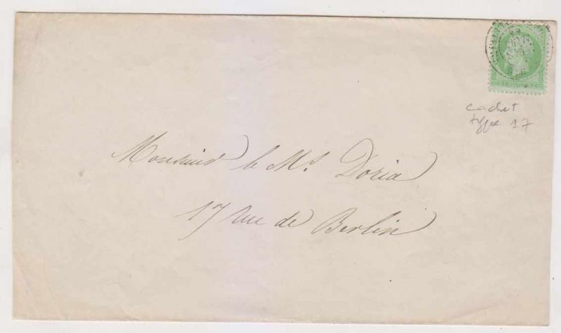 FRANCE 1868 Sc 23 ON WRAPPER USED IN PARIS VF SCV$125.00 