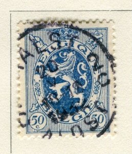 BELGIUM; 1929-32 early Lion Type definitive issue fine used 50c. value