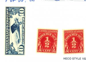 C10 J69 (2) MINT FVF OG LH Cat $16