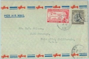 83344 - GRENADA - Postal History -  AIRMAIL COVER  to USA 1949 - Maps